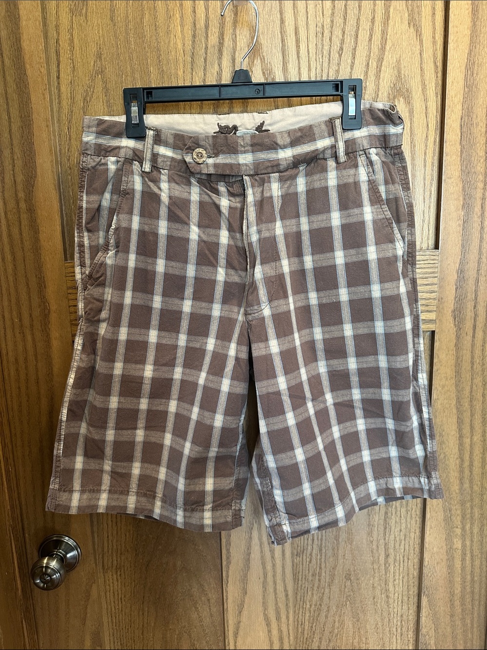 Parts Brown Plaid Casual Shorts SZ 32